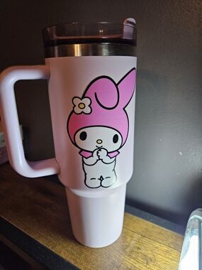 Pink My Melody Travel Tumbler with Handle